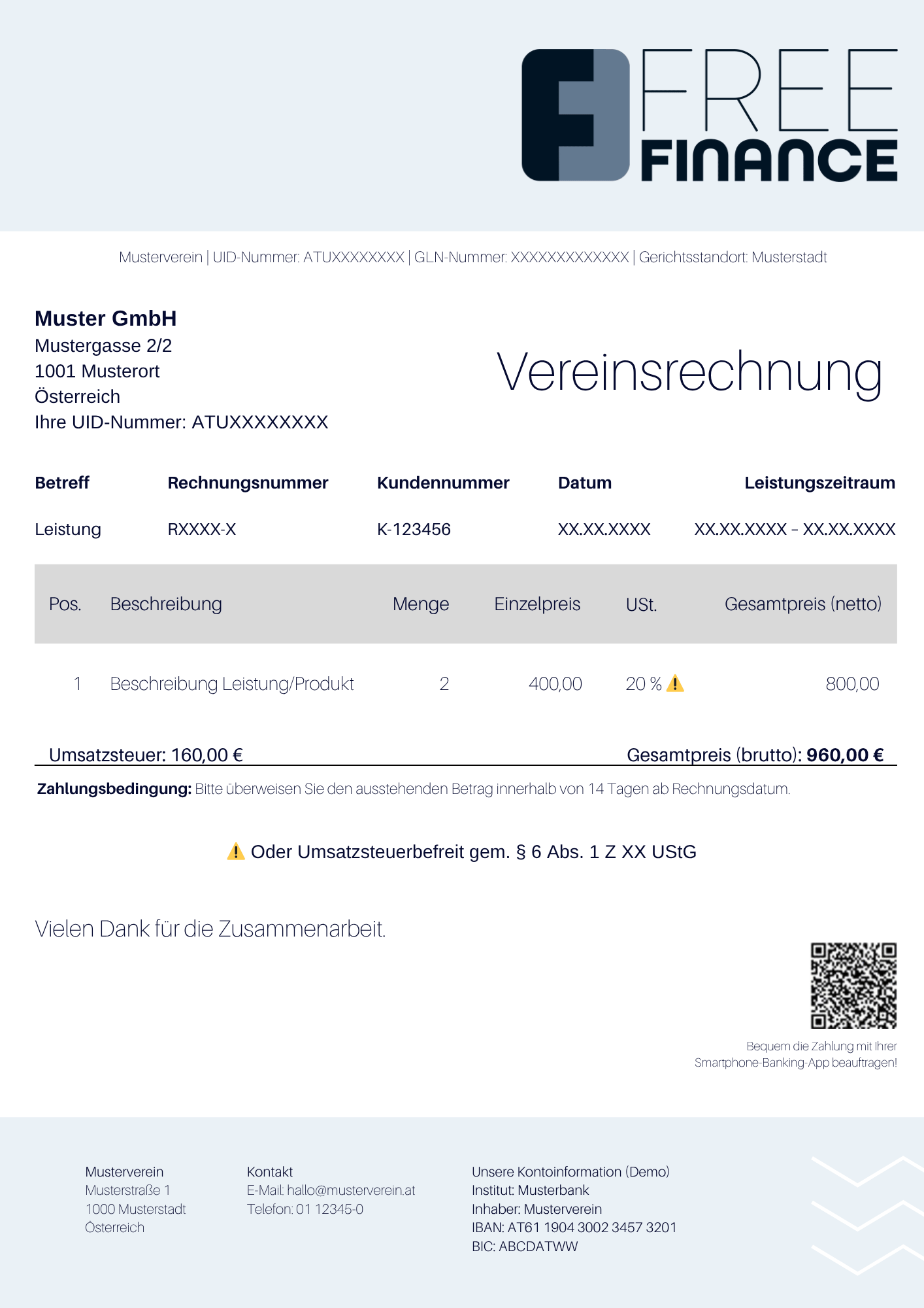 Muster-Vereinsrechnung